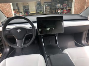 We performed an interior detail package on this Tesla Model 3. Turned out super clean.