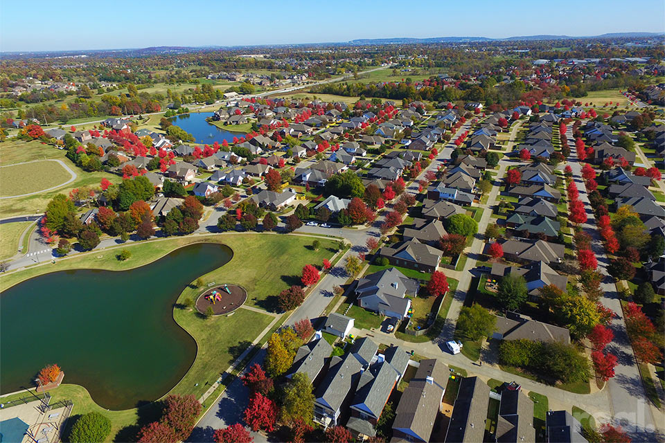Sky view of the subdivision