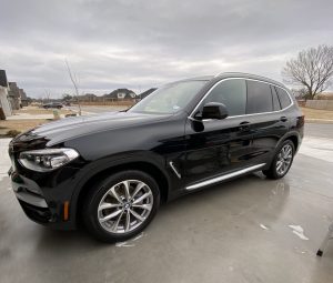Doing an exterior and interior detail on a BMW X3 in Rogers, AR.