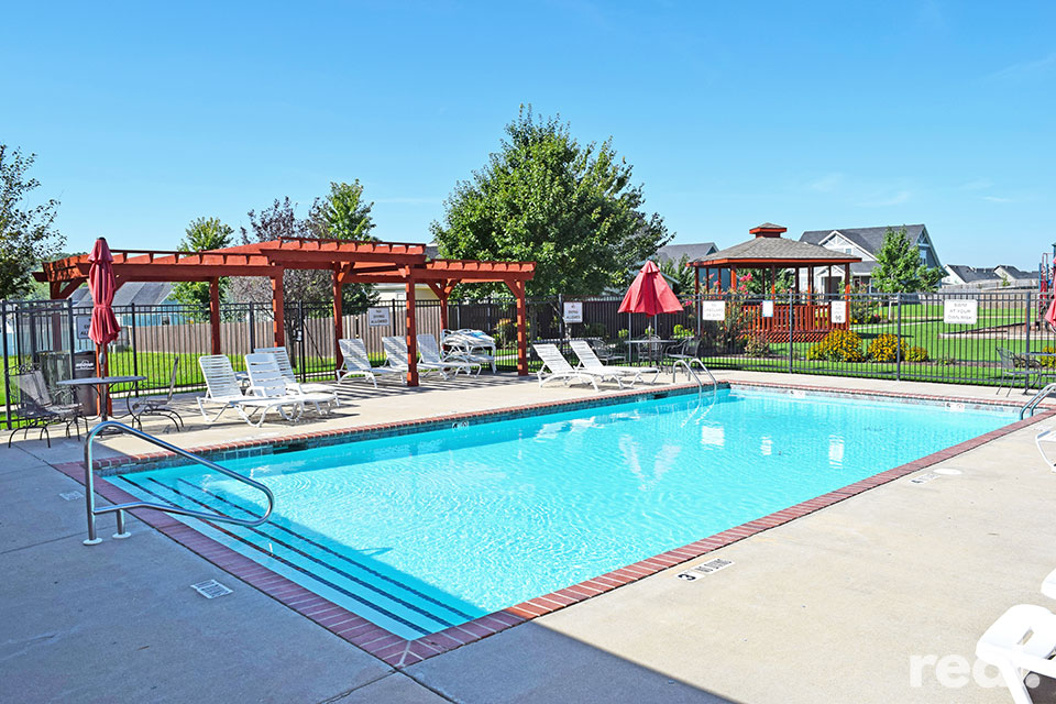 Hyde Park Pool Blue pool at the subdivision